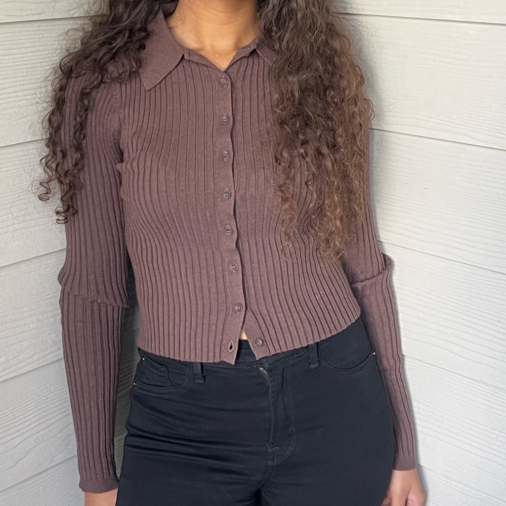 Brown sweater top